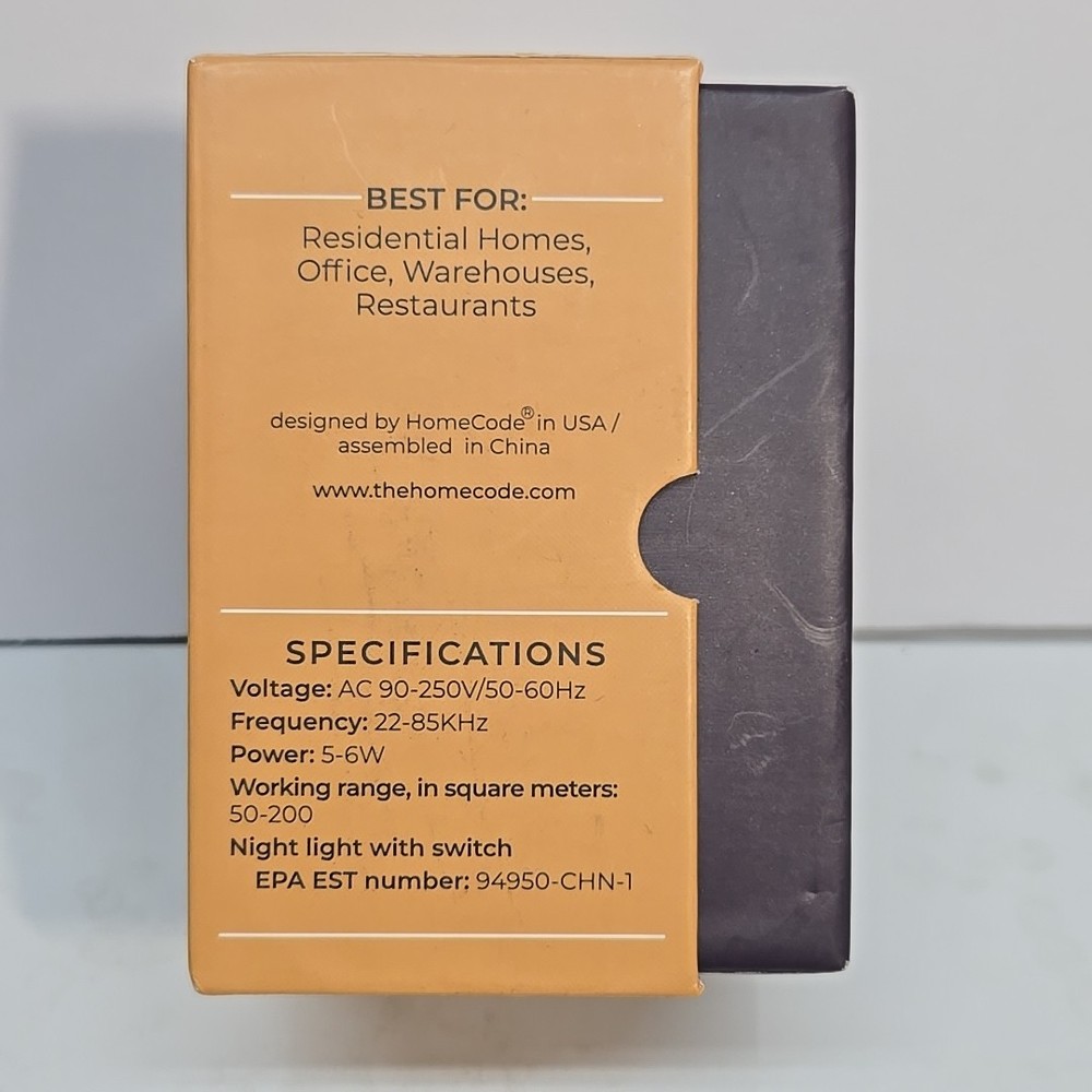 Multifunctional Pest Repeller Ultrasonic 2 Pack Homecode W/Night Light New