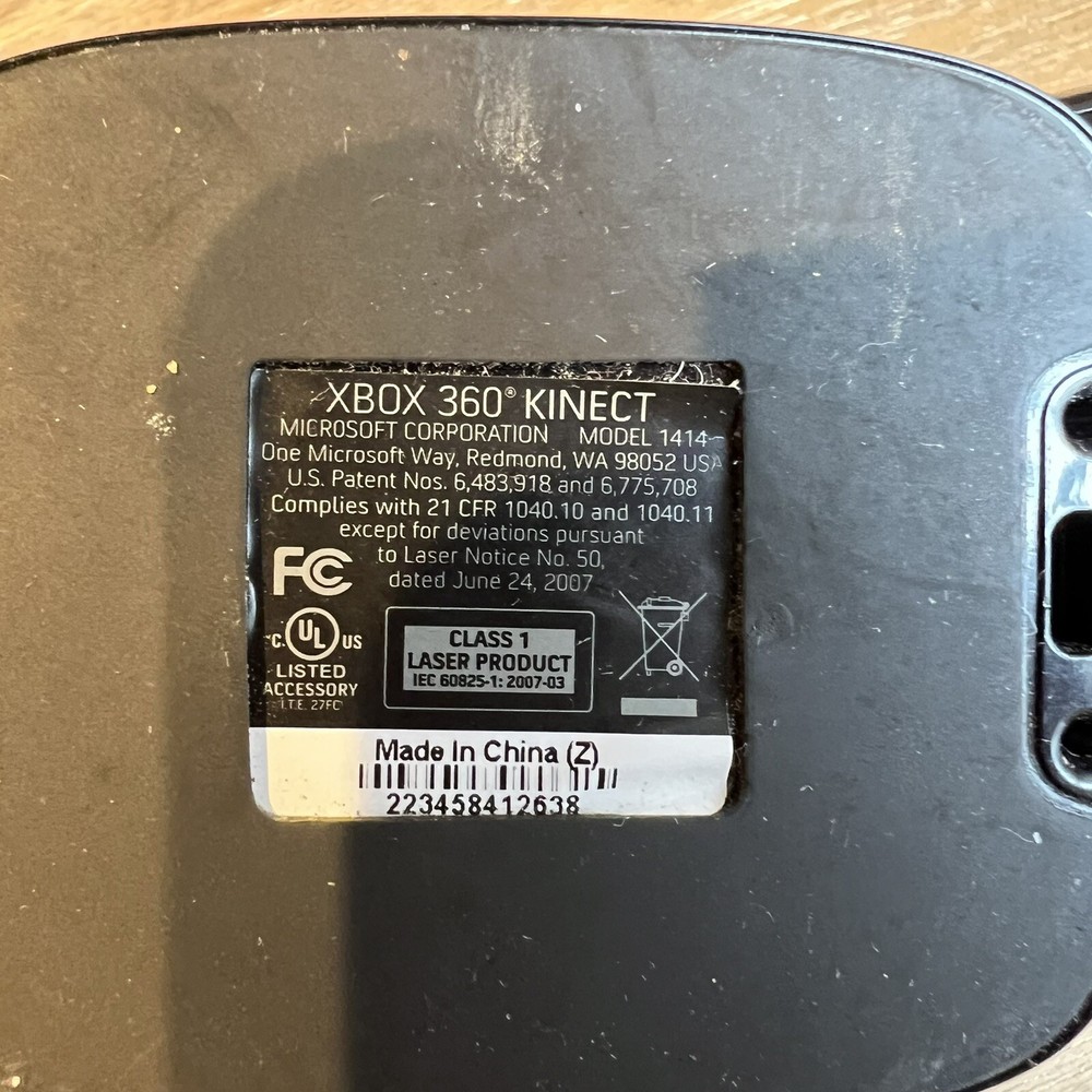 Microsoft 1414 Xbox 360 Kinect Sensor Bar Only - Black Model