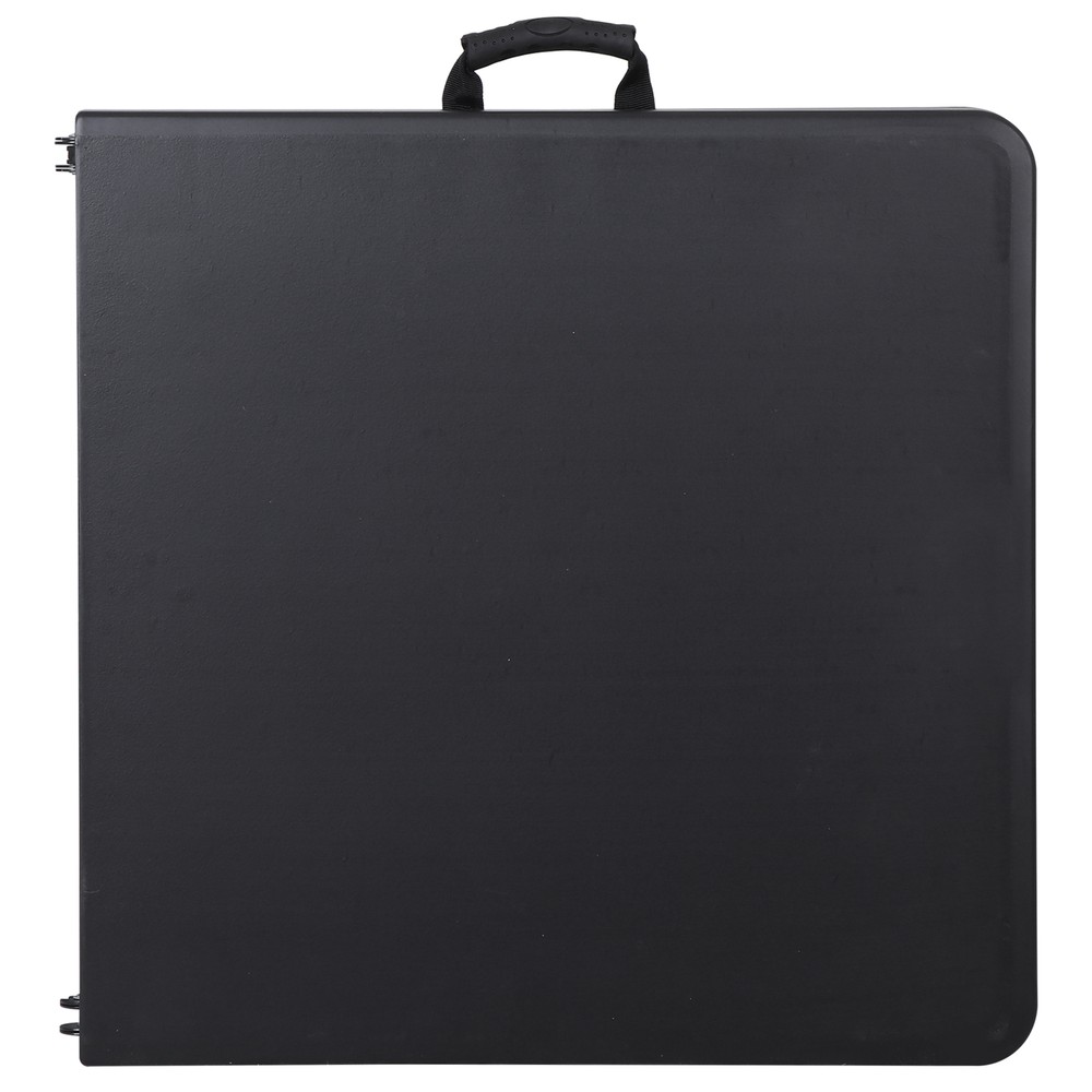 2PCS Folding Table 4FT Fold-in-Half Utility Dining Table for Camping w/ Handle