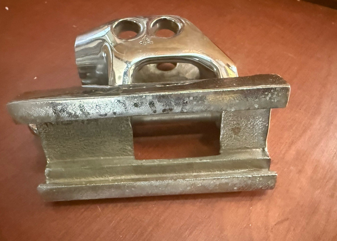 Sailboat Mast To Boom Gooseneck Chrome/Brass 1 1/4” Track