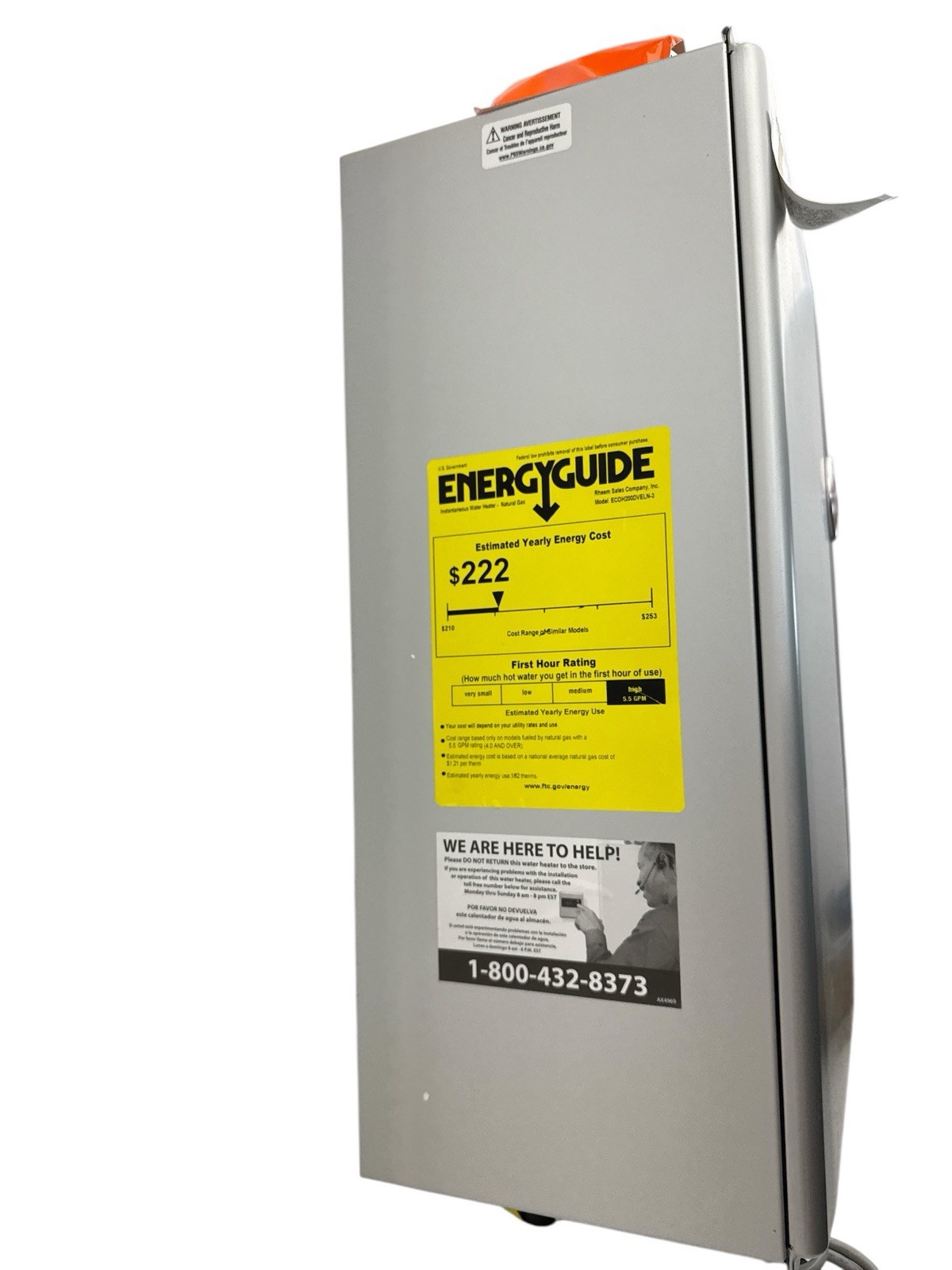 Rheem Performance Platinum Smart NaturalGas Tankless Water Heater ECOH200DVELN-3