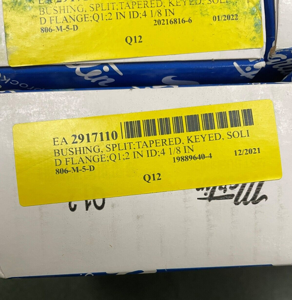 Martin Q12 MST Bushing, Split, Tapered, Keyed, Solid Flange (NIB)