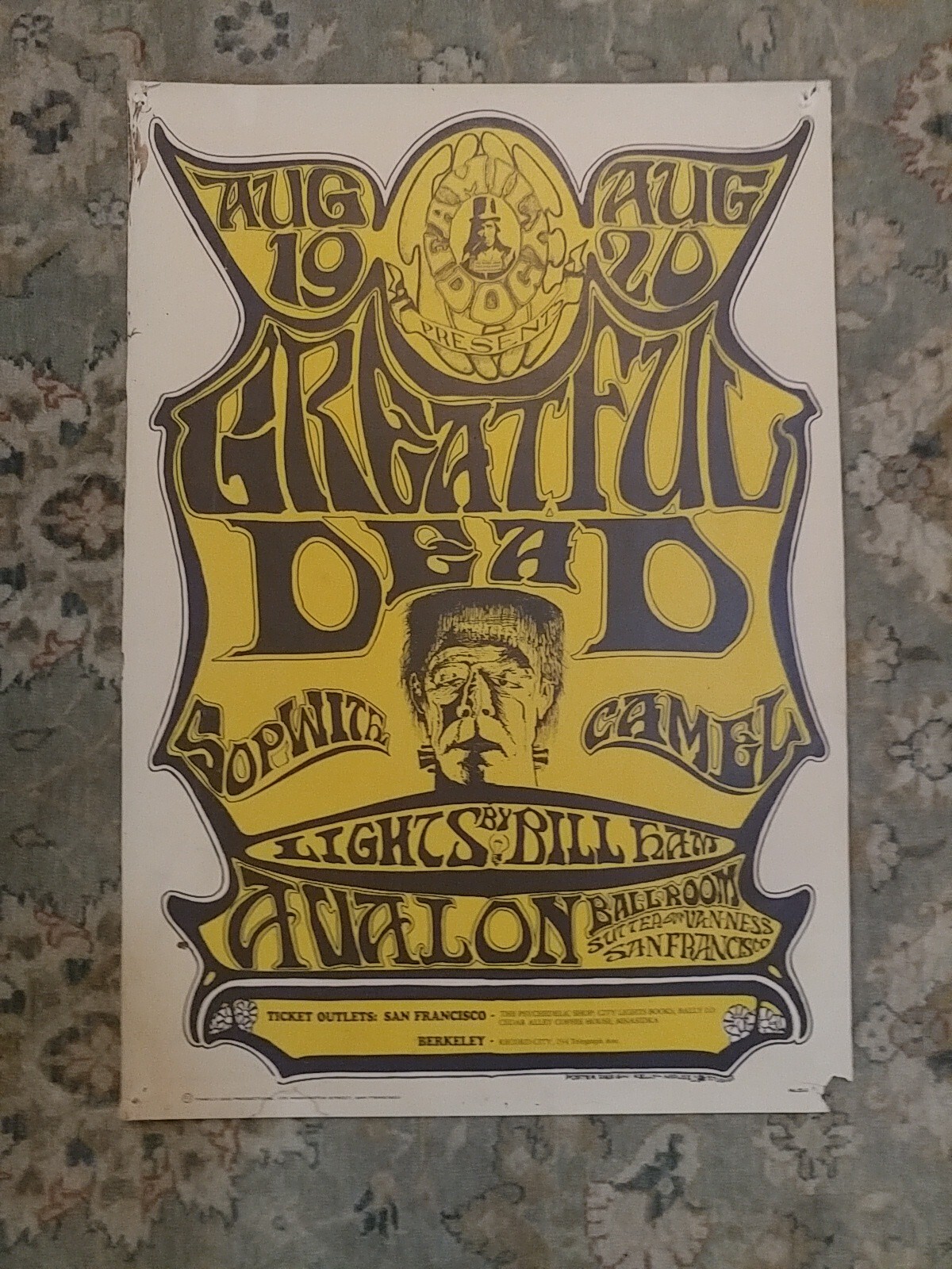 FD022 FAMILY DOG  Poster GRATEFUL DEAD Sopwith Camel AVALON  Mouse