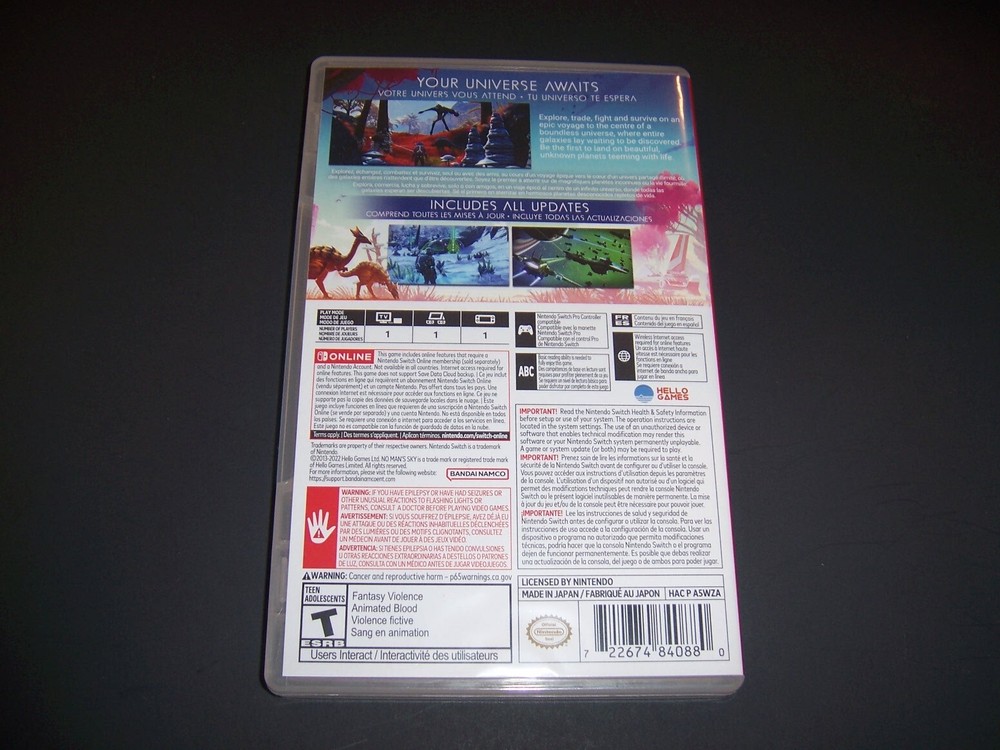 Authentic Replacement Case ONLY - NO MAN'S SKY - Nintendo Switch Box