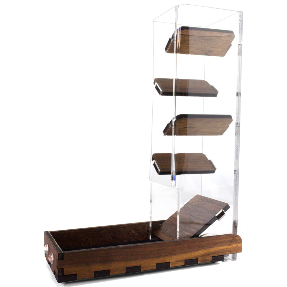 C4Labs Tall Dice Tower – Walnut Veneer