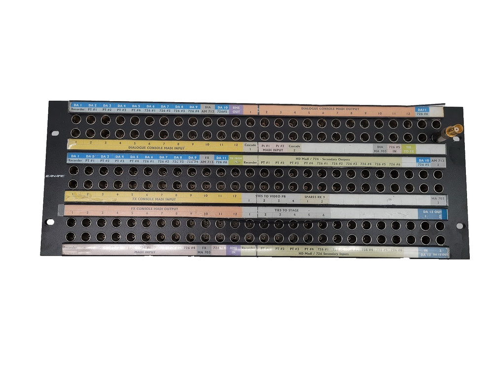 Canare 244U-DVJ-w Digital Patchbay, 6x26 Dual Video Jack & 20 Video Patch cords