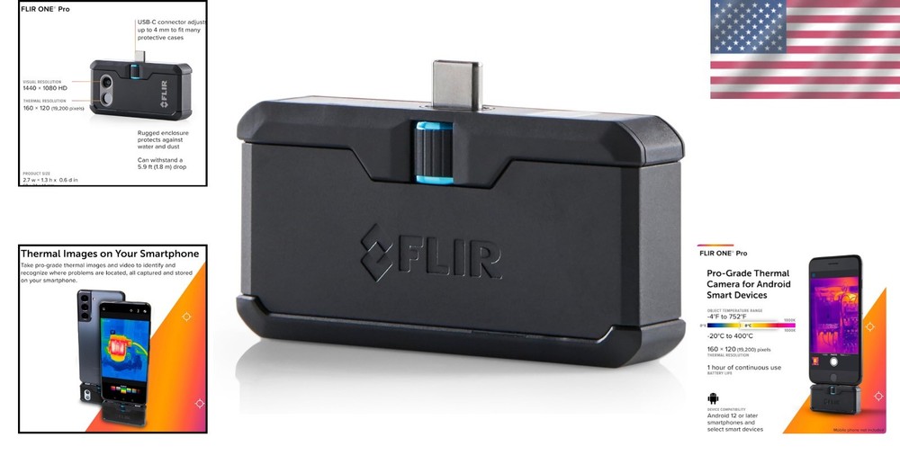 High-Resolution ONE Pro Thermal Camera for Android - USB-C with Vivid IR Tech