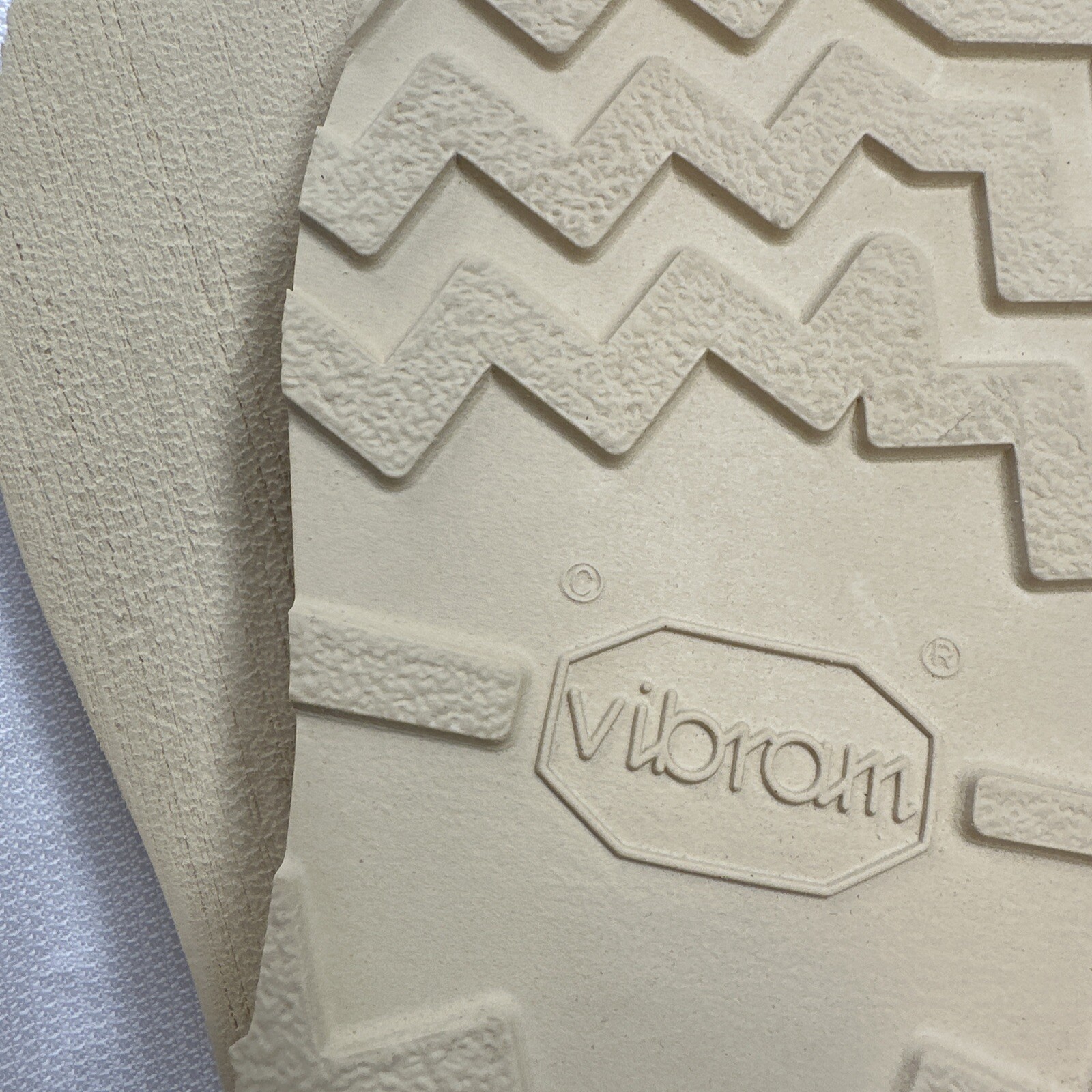 VIBRAM 4014 Cristy Cushion Unit Rubber Full Sole 1 Pair Natural (Cream)