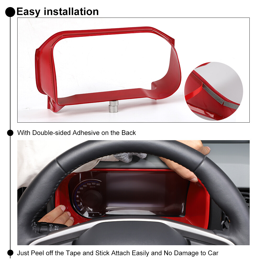 Interior Dashboard Instrument Frame Red Cover Trim For Ford Bronco Accessories