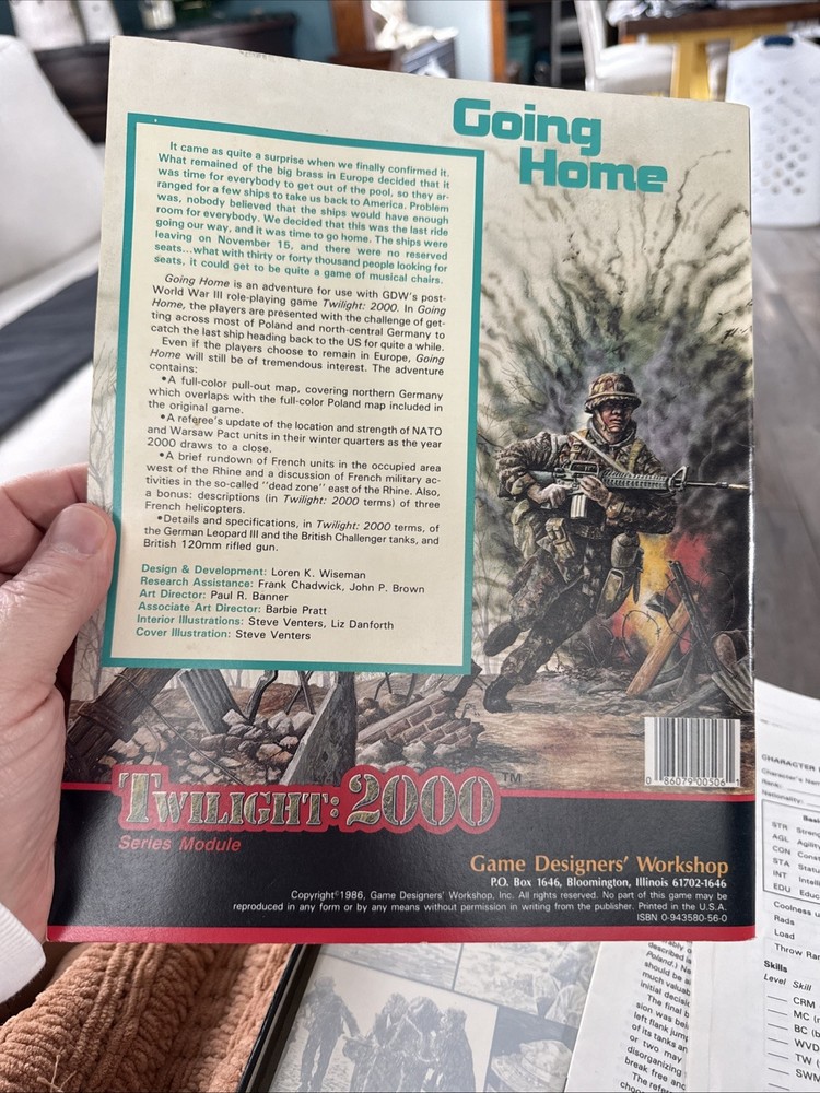 GDW Twilight 2000 Going Home VG+