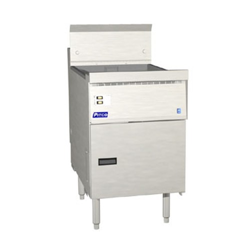Pitco 65 lb 100,000 BTU Solid State Control Single Pot Flat Bottom