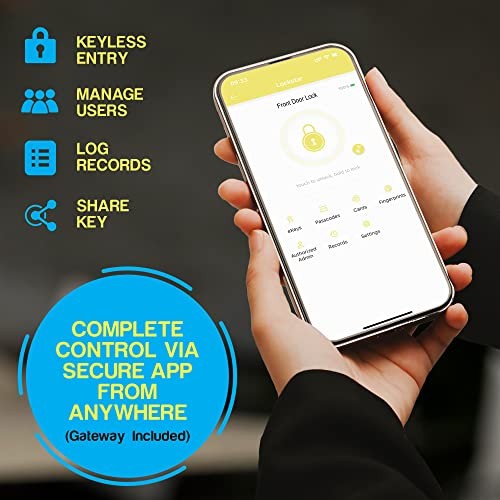 Smart Door Lock • Keyless Entry Deadbolt Door Lock • Multiple Entry Black