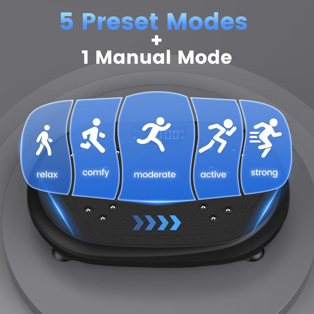 Remote-Controlled Vibration Fitness Machine: 5 Programs & Adjustable Resistance
