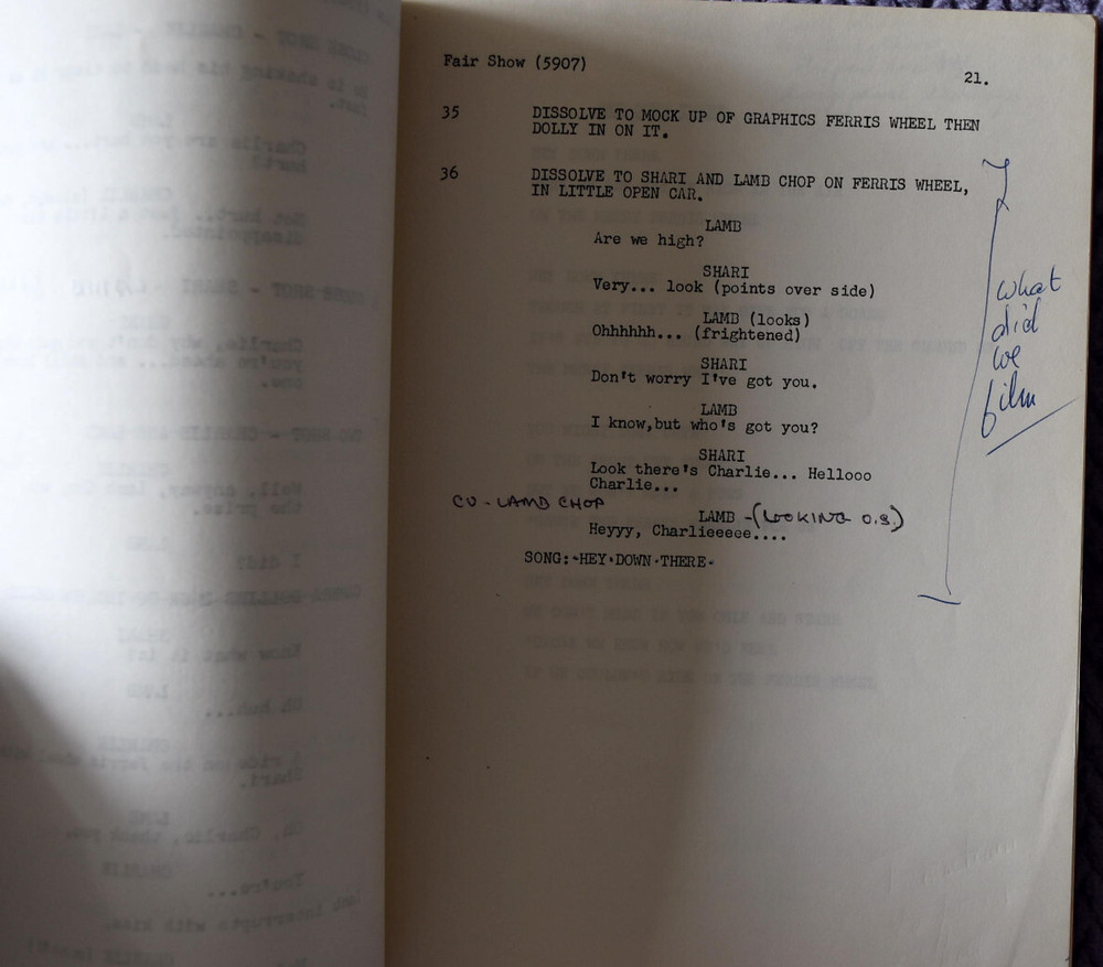 1959 Shariland " Fair Show " Original Screenplay Script