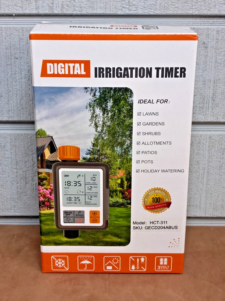 Digital Irrigation Timer Model HCT-311 ~ Easy to Install ~ Fully Adjustable NIB