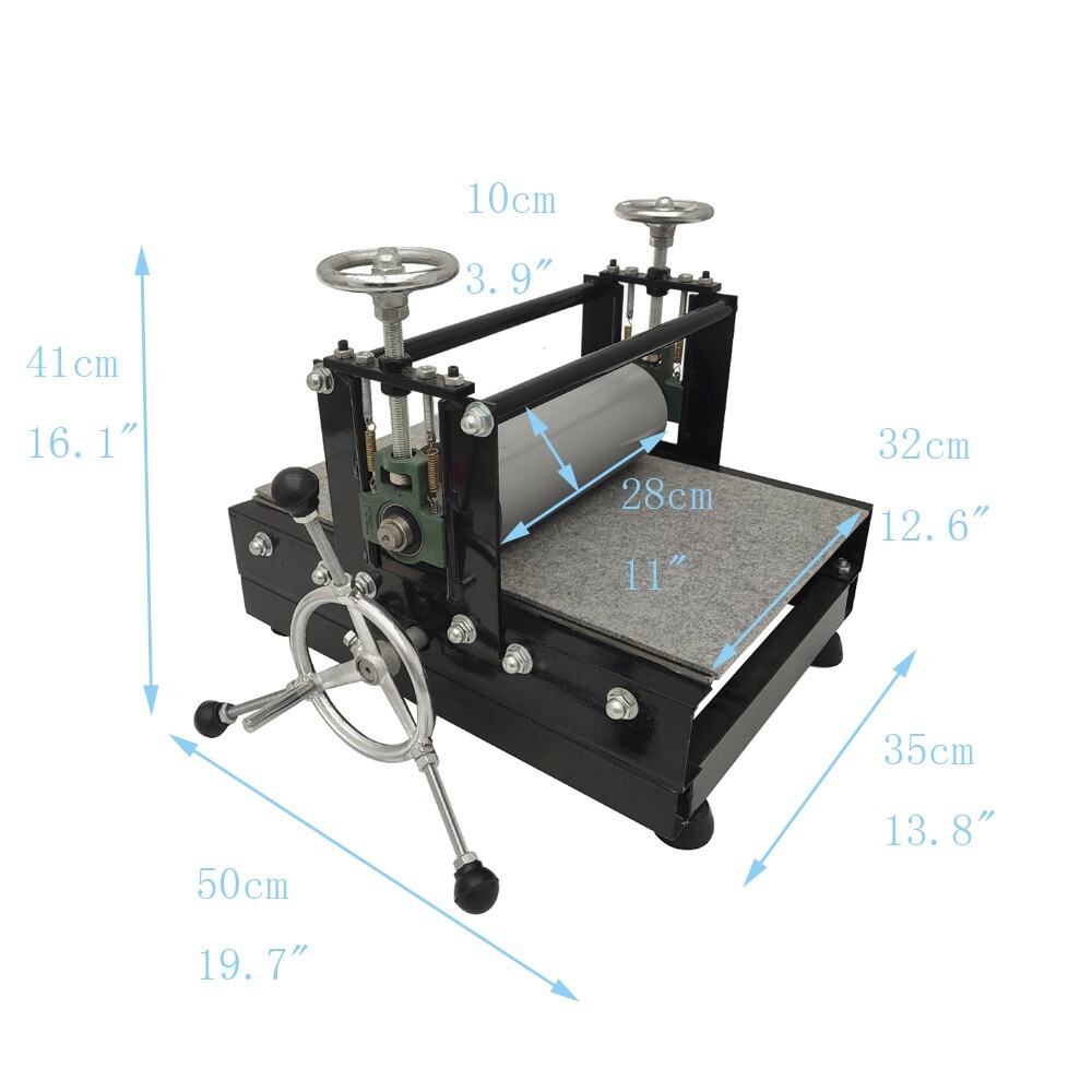1 PC Black Slab Roller Printmaking Machine Portable Tabletop 50*30cm