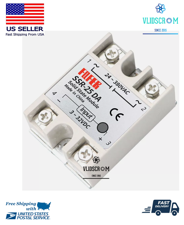 SSR-40 Solid State Relay Module 40A DC 3-32V Input AC2 5-220V Output