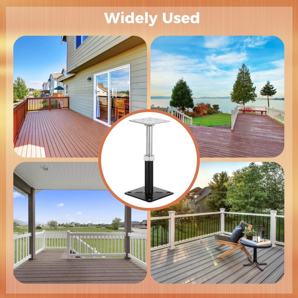 8 PCS Heavy Duty Adjustable Floor Jacks for Deck & Patio Support