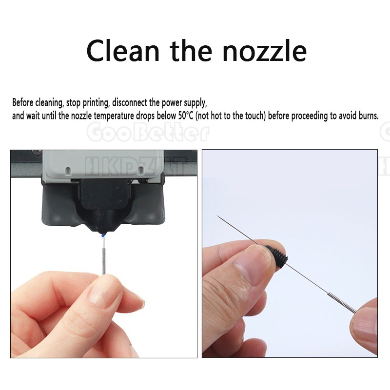 5pcs / Set 3D Printer Nozzle Cleaning Tool Kit 3D Nozzle Cleaners for 3D Printer