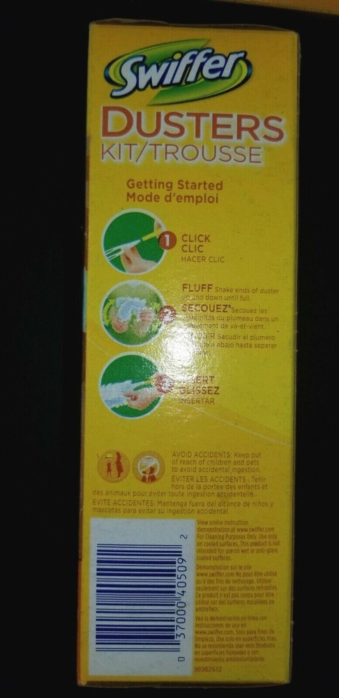 2x Swiffer Duster Kit 1 Short Handle , 5 Unscented Disposable Dusters each