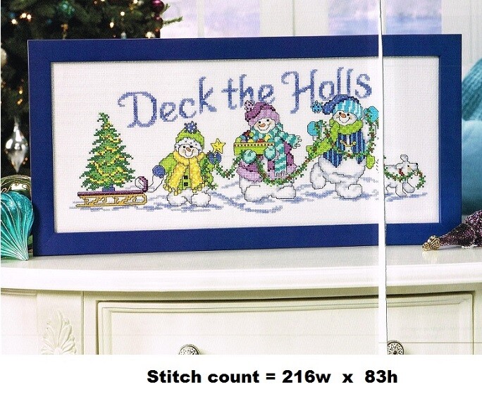 DECK THE HALLS   CROSS STITCH  PATTERN  ONLY   #954