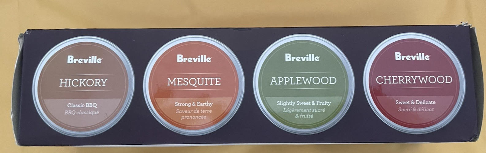 Breville Smokehouse Wood Chips Hickory, Mesquite, Applewood & Cherrywood 4 Pack