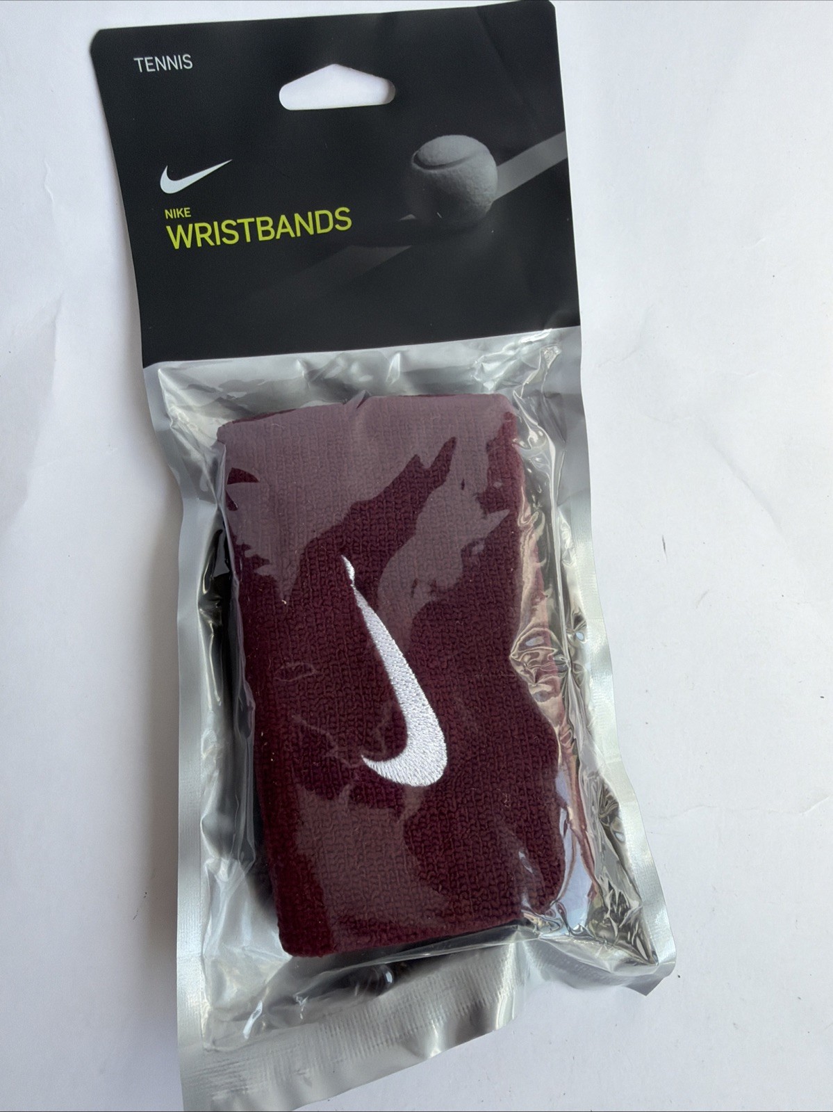 NIKE PREMIER DOUBLE-WIDE TENNIS WRISTBANDS MAROON DB9324