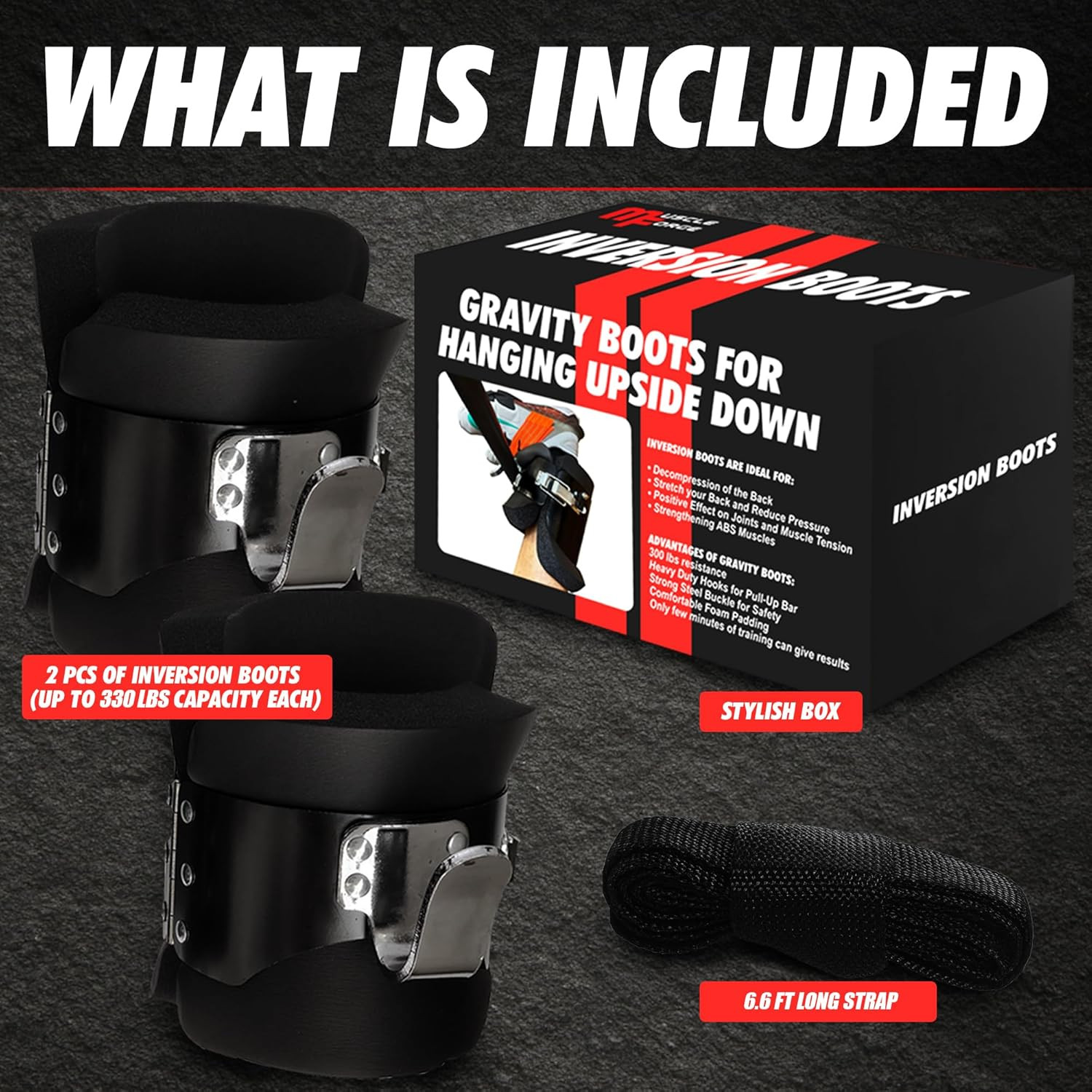 Gravity Boots with Safety Lock, Inversion Boots for Gravity Fitness Training (Pa