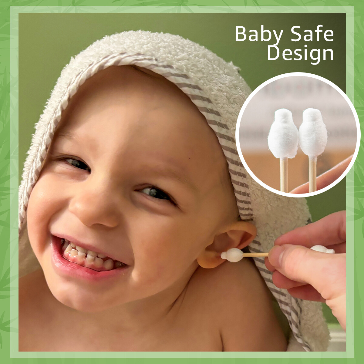 Ibambo Bamboo Child Safety Cotton Swabs
