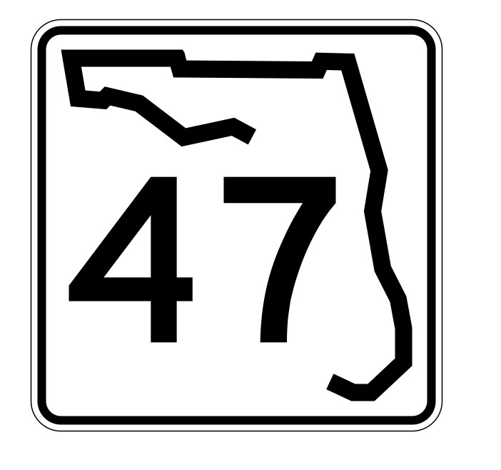 Florida State Road 47 Sticker Decal
