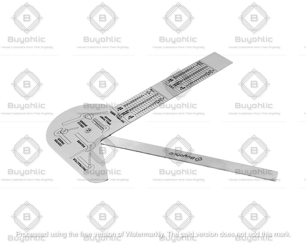 Multi Purpose Protractor Square Rule Centre Finder Drill Point Gauge Hand Tools