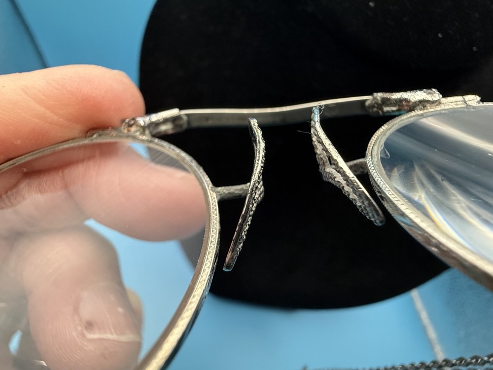 Victorian Silver Lorgnette Reading Glasses