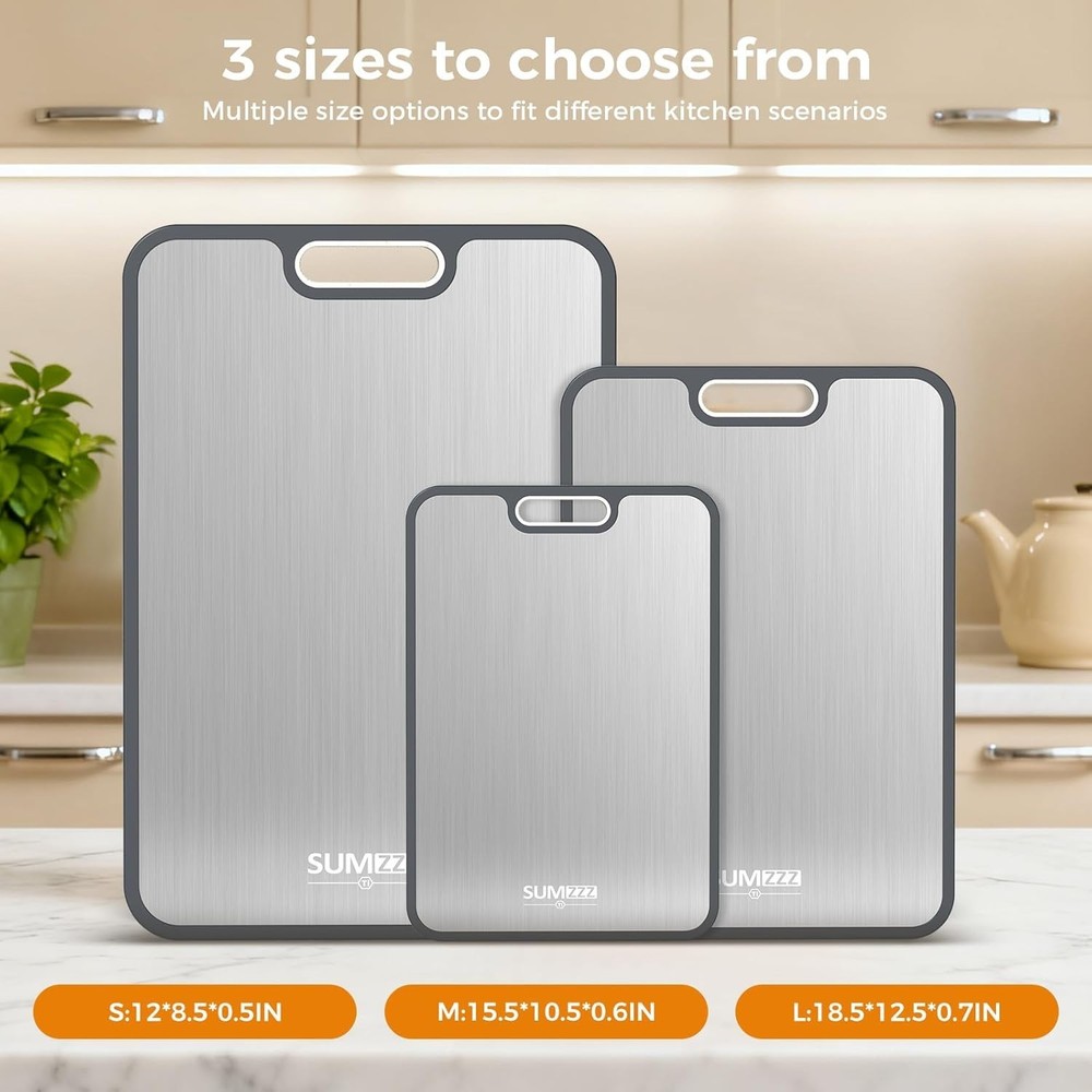 Versatile Double-Sided Titanium Cutting Board, Easy to Clean - Perfect Gift Set