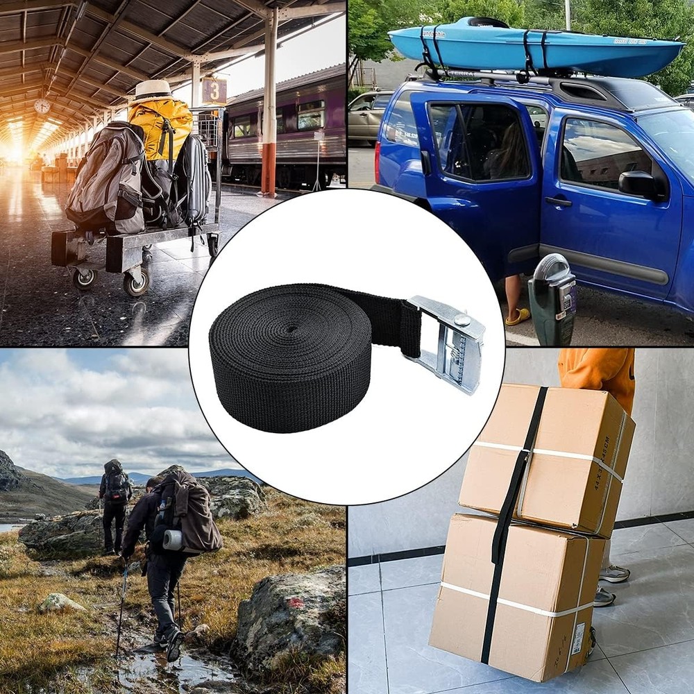 2 PCS 1x9. 8ft Adjustable Tie Down Straps 600 lb