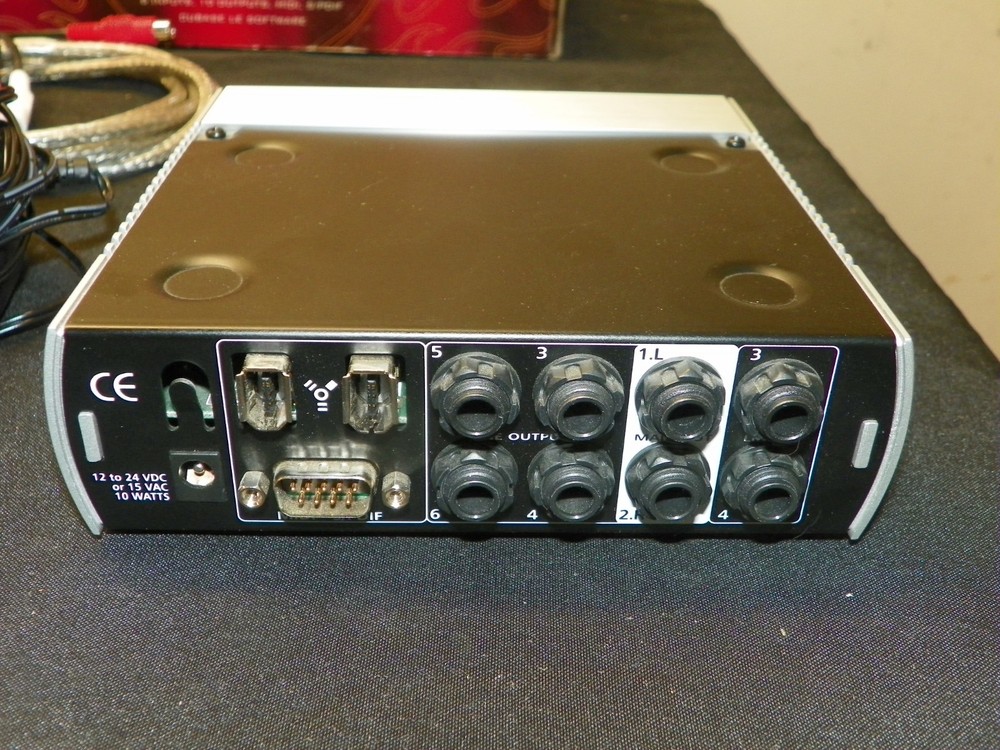 PreSonus Firebox Firewire Audio Interface With Power Adapter and MIDI Cables