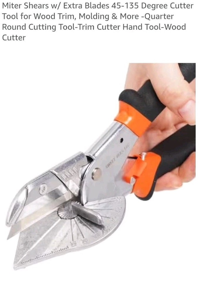 Multi Angle Miter Shear Cutter w Extra Blades& sharpener°-135° Trim Cutting Tool