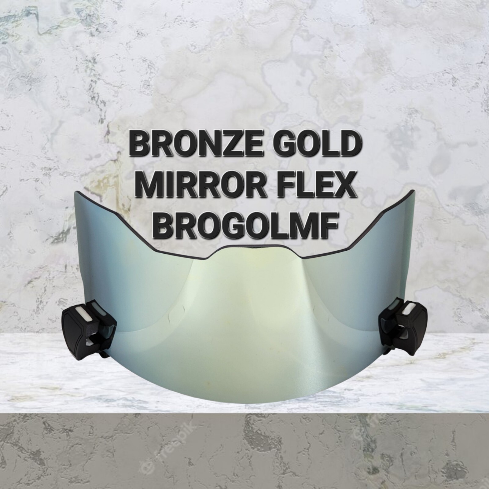 Low Profile Full Size Chrome Mirror Football Helmet Visor 4 FLEX (Display Only)