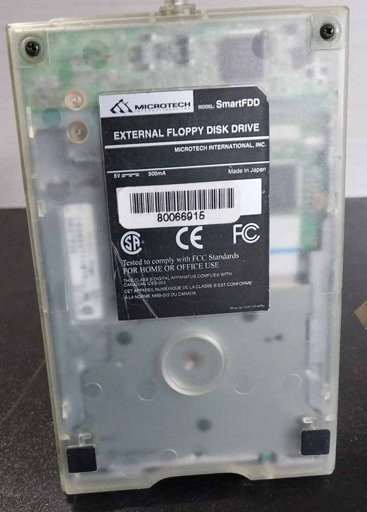 Microtech SmartFDD External Floppy Disk Drive Blue