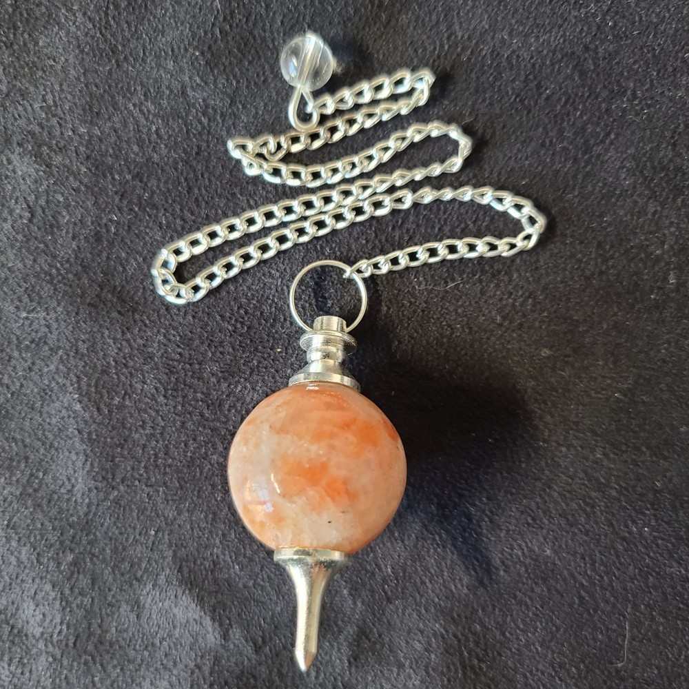 Sunstone Sephoroton Ball Sphere Crystal Dowsing Pendulum Divination Tool