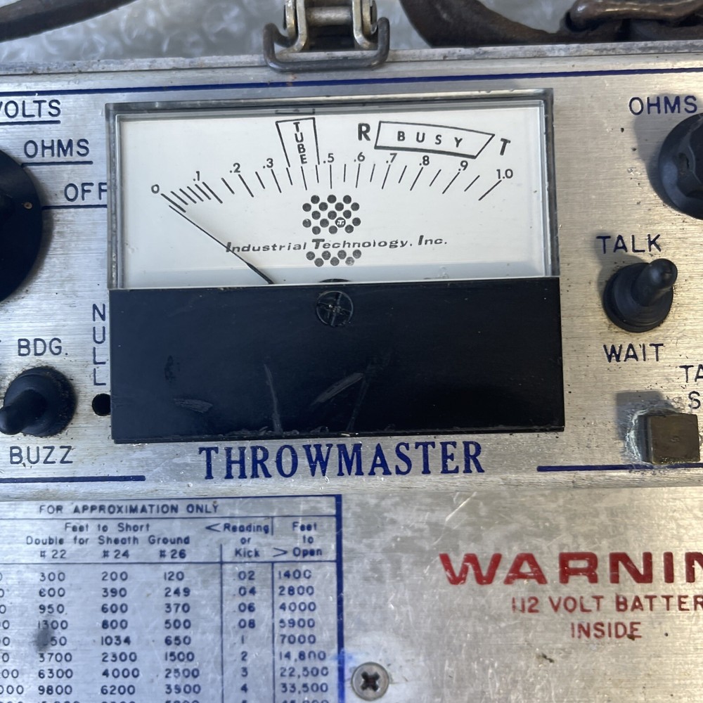 Vintage Colcom THROWMASTER TM 102 Cable Test Set