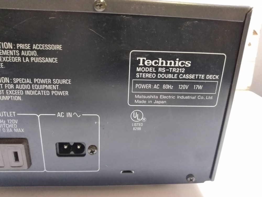 Technics RS-TR212 Stereo Double Cassette Tape Deck Full Logic Auto Reverse