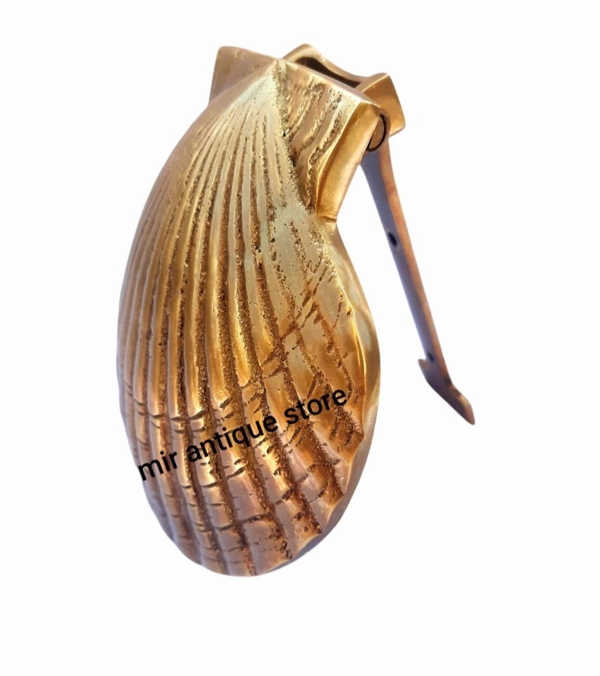 Solid Brass Shell Themed Door knocker Nautical Antique Home Decor