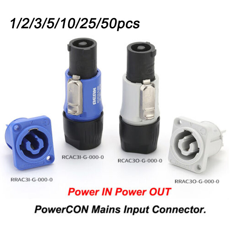 PowerCON Mains Input Connector. Cable Plug Power IN "Power OUT" 20A