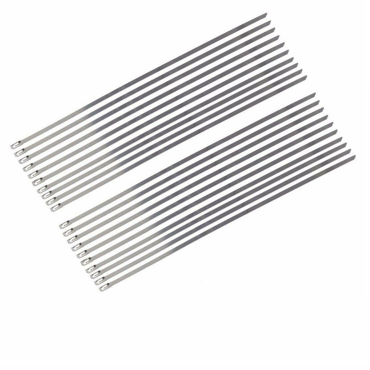 2 Rolls 2"x 50ft Thermal Header Pipe Tape Titanium Lava Exhaust Wrap 20 Ties Kit