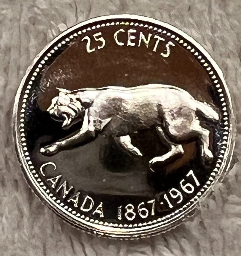 1967 25C Canada Silver Quarter Dollar