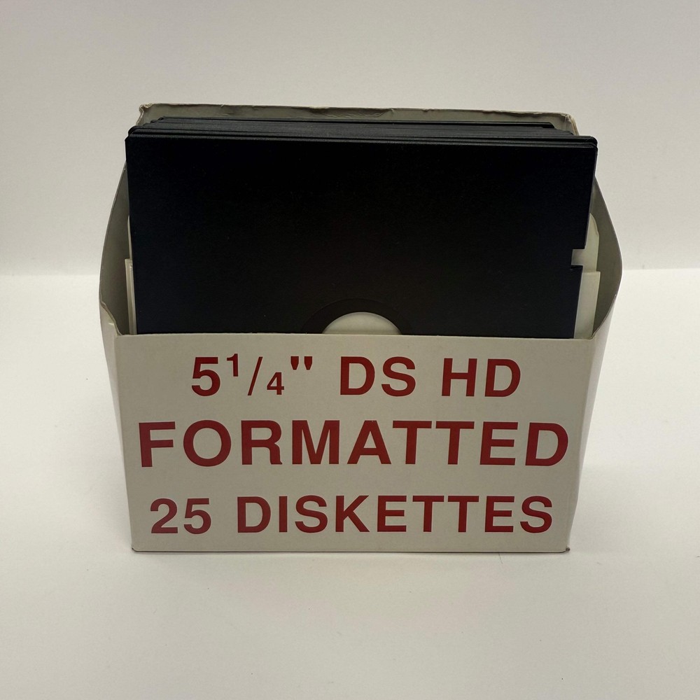 3M 5 1/4" DS HD Formatted 25 Diskettes