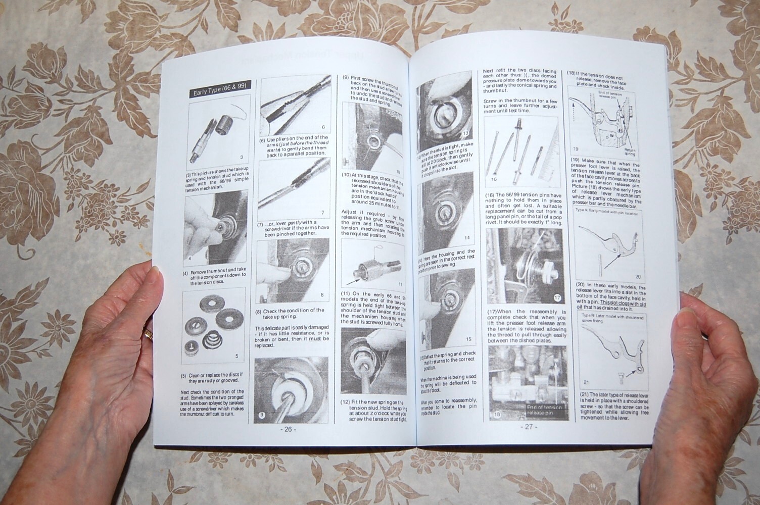 Rare 50-Page Repair and Refurbish Manual for Singer Sewing Machines 66 and 99