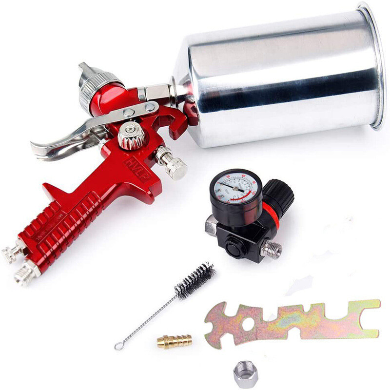 HVLP Air Paint Spray Gun Kits Gravity Feed Car Auto Primer 1.4/1.7/2.0MM Nozzles