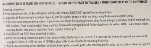 Universal 12" x 6" License Plate Mounting Kit