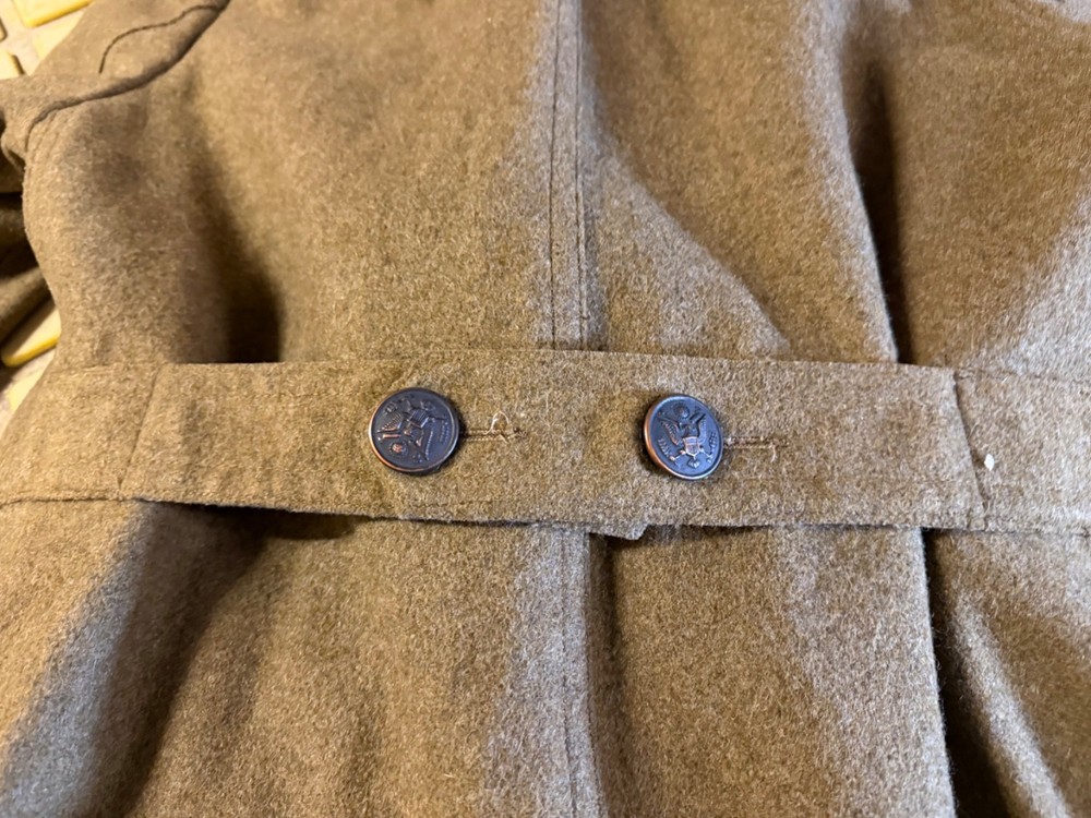 ORIGINAL WWI US ARMY WINTER M1917 GREATCOAT OVERCOAT- LARGE 44R